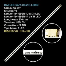 KIT 2 BARRE STRIP 31 LED TV