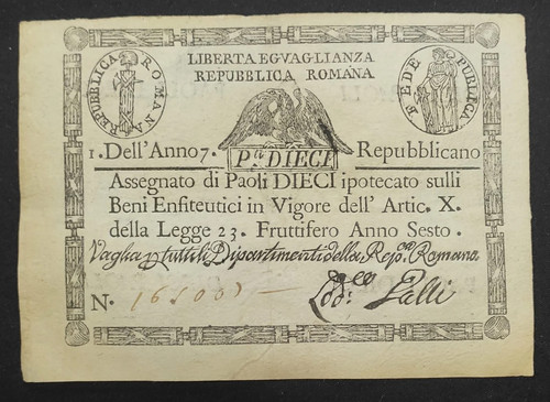 Paoli 1798 timbro - 10, 09/09/1798