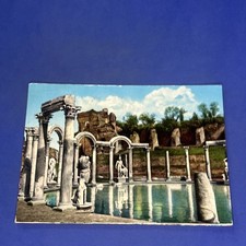 TIVOLI VILLA ADRIANA CANOPO STATUE E COLONNE - CARTOLINA - A COLORI