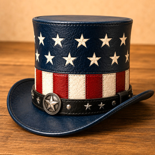 Cappello patriottico pelle - in,