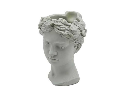 Vaso testa cemento h27xd18cm - testa,