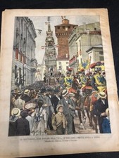Domenica Corriere 36 1901 Crollo Ponte Renco Rua a Vicenza Val Maggio Valsassina