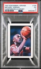 1997 EDIGAMMA I GRANDI CAMPIONI DELLO SPORT #135 MICHAEL JORDAN BULLS PSA 5