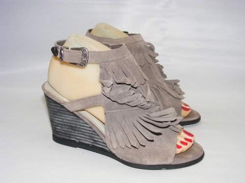 Sandali con zeppa frange - con,