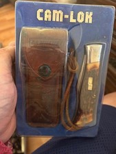 Raro coltello da tasca Camillus scatola originale Cam-Lok n. Coltello pieghevole 7 (A2023A)