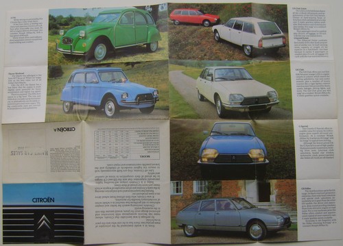 Citroen range 2cv dyane - gs, cx