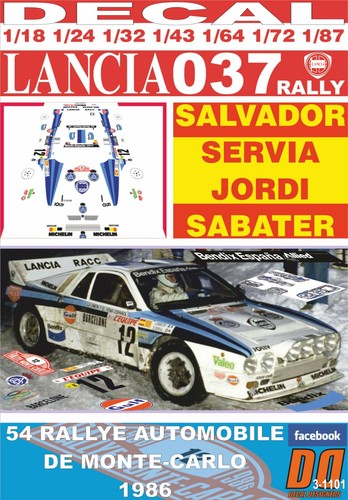 Decal lancia 037 rally - lancia,