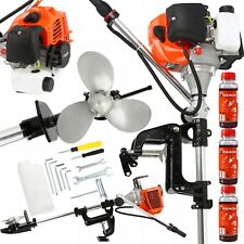 Motore fuoribordo benzina barca motore benzina fuoribordo per pontone 5cv 2 tempi + olio