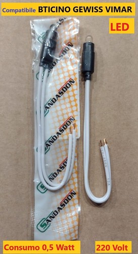 Lampada spia led 230v bianca - lampada,