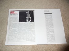 Yamaha NS-2000 Recensione Altoparlanti, 2 pg, 1984, Info, Test