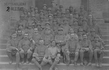 19-36D) FOTOGRAFIA MITRAGLIERI 2 SEZIONE FIAT BOLOGNA CASERMA CAPRAIA 1916