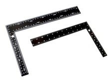 RIGHELLO A SQUADRA SQUADRATRICE AD ANGOLO 90° IN ALLUMINIO 300 mm DOPPIA MISURAZ