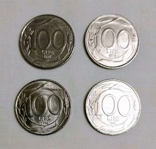 4 Monete Da 100 Lire (Delfino)