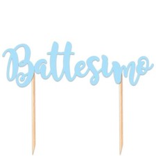 BATTESIMO cake topper celeste bambino  per festa compleanno
