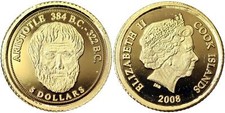 ISOLE COOK, ORO 5 DOLLARI 2008