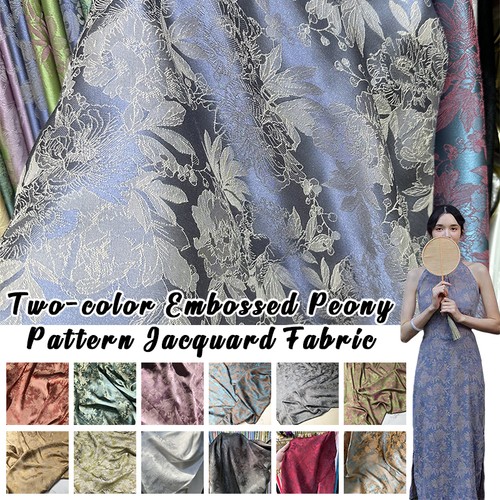Tessuto jacquard peonia