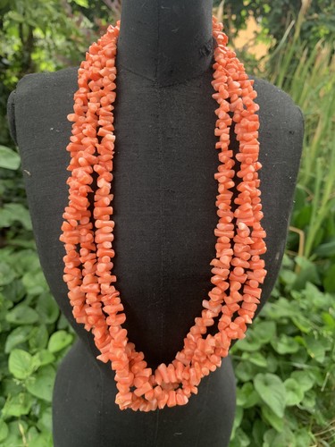 Collana tre fili - collana, corallo