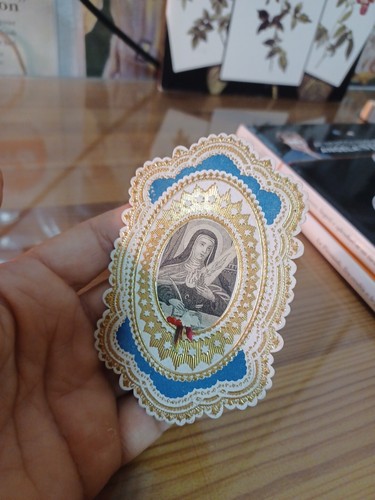 Santino con pizzo antico - con,