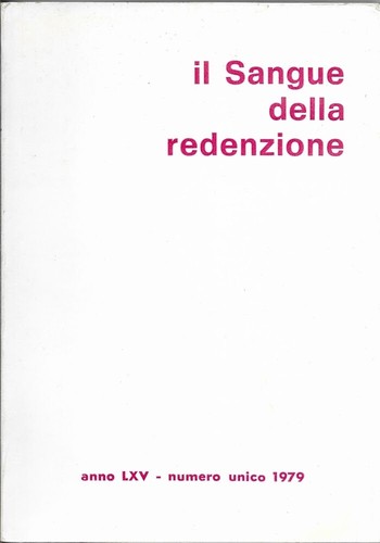 Sangue della redenzione - della,