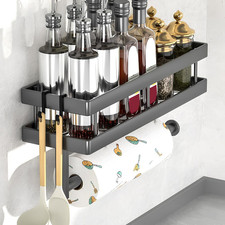 Portaspezie Da Parete, Porta Spezie Da Cucina Con 4 Ganci Rimovibili E Con Porta