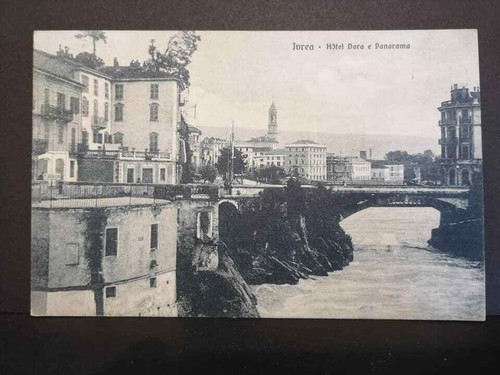 Cartolina ivrea hotel dora - cartolina,