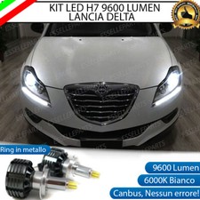 KIT FULL LED H7 CANBUS LANCIA DELTA 6000K BIANCO 9600 LUMEN 80W NO ERROR