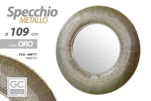 Specchio parete metallo - da,