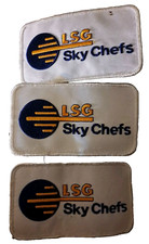 Patch Sky Chefs Lsg lotto di 5 compagnie aeree voli catering bar mangiare servizi alimentari