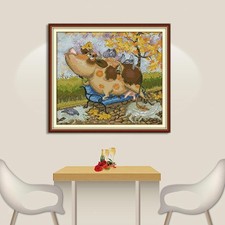 Kit per punto croce con mucca