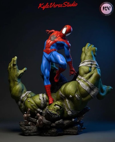 Spiderman hulk diorama - spiderman,