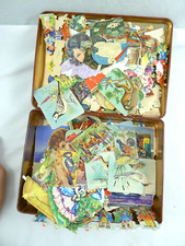 LOTTO VINTAGE SCRAPBOOKING SCRAPS STICKER ADESIVO DECOUPAGE FIGURINE VECCHIE