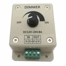 Dimmer LED 12V 24V DC 8A Regolatore di Luminosità Striscia LED Regolatore PWM