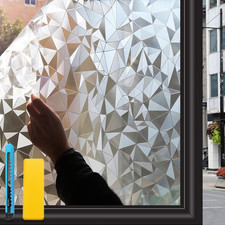 Pellicola per Vetri 59.5X120Cm Non Adesiva per Vetro Decorative Anti-Uv Frosted 