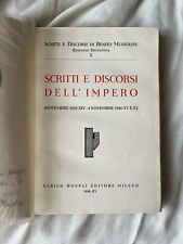 SCRITTI E DISCORSI DI BENITO
