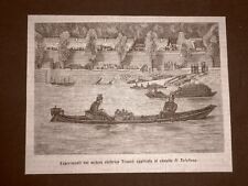 Invenzioni nel 1881 Motore elettrico Trouvé applicato al canotto Il Telefono