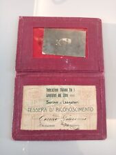 Tessera Sindacale Sindacato Federazione Lavoratori Del Libro Legatori Anni '20