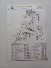 Weber carburatore 30 DIC 10 Fiat 850 Special Coupè USA catalogo ricambi