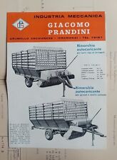 RIMORCHI AGRICOLI AUTOCARICANTI PRANDINI Brochure originale dell'epoca 