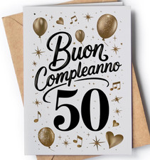 Biglietto Auguri 50 Anni Uomo