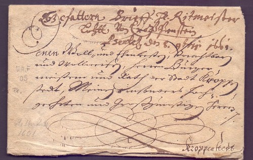 Lettera con fronzoli 1661 - , da