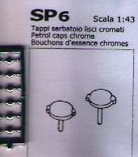 ACCESSORI 1/43 TAPPI SERBATOIO LISCI in PLASTICA CROMATA  TRON SP006