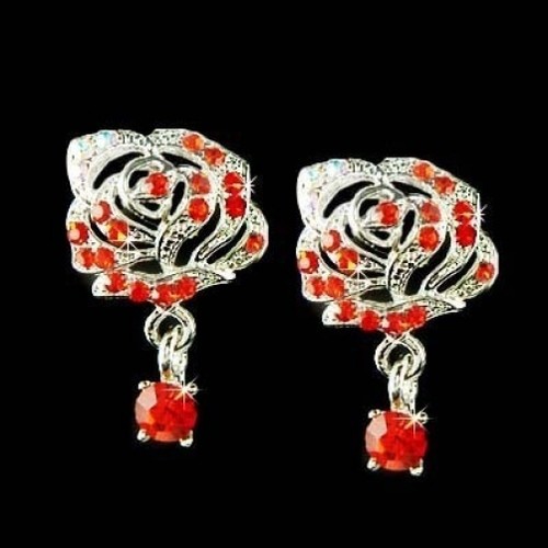 Rosa rossa swarovski - rossa, in