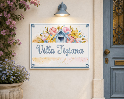 Targa villa personalizzata - targa,