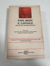 libro KARL MARX IL CAPITALE CRITICA DELL'ECONOMIA POLITICA LIBRO PRIMO EINAUDI