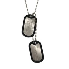 Set 2 Piastrine Militari Inox