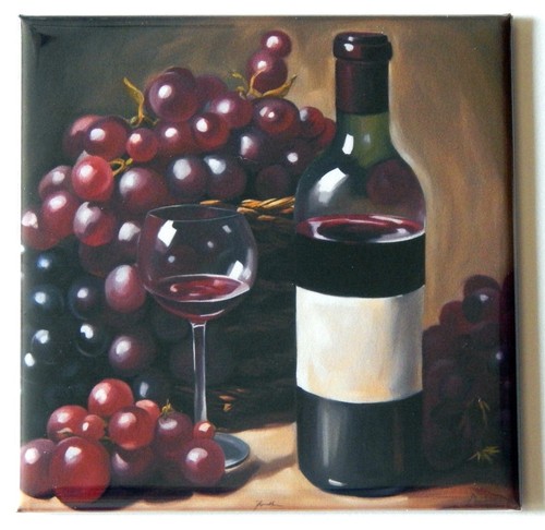 Red wine fridge magnet sign - fridge,