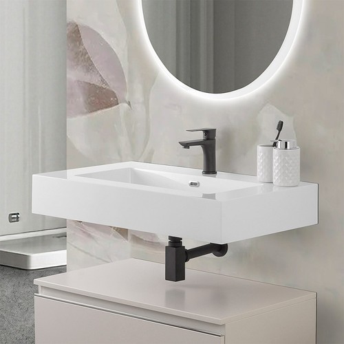 Lavabo sospeso in resina - lavabo,