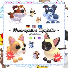 Aggiornamento Homepass Adopt Me Pets / CONSEGNA VELOCE / BULLDOG / CANE / GATTO SIAMESE