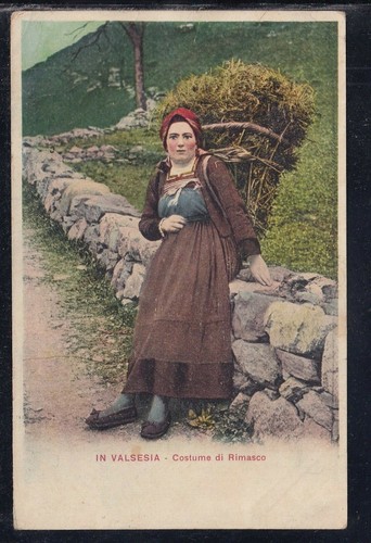Cartolina valsesia costume - in,