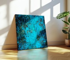 Stampa su tela Acquamarina velata quadro astratto moderno su canvas